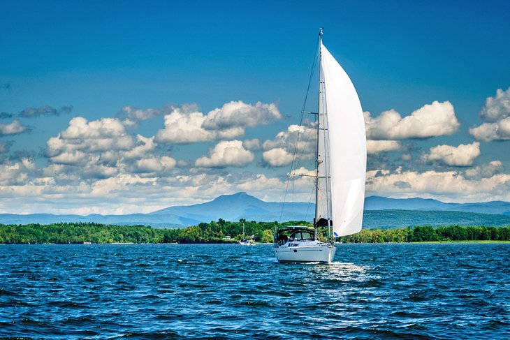 Sailboat on Lake Champlain