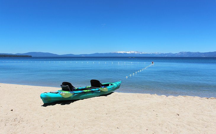 Kayak on the beach at D.H. Bliss State Park