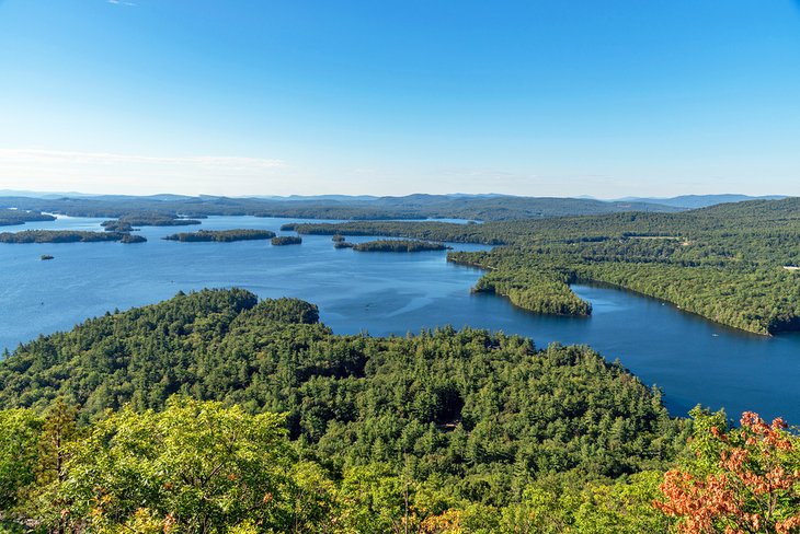 View of Squam Lake from West Rattlesnake Mountain
