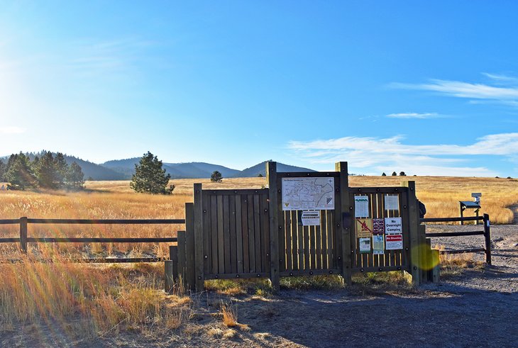 Main trailhead at Blue Mountain National Recreation Area