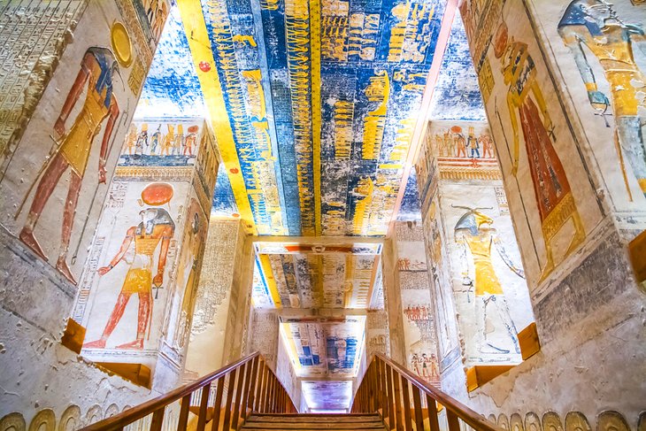 Tomb interior inside the Valley of the Kings