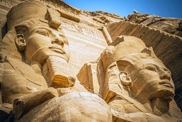 Statue of Ramses II guarding Abu Simbel