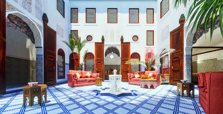 Internal courtyard in a Marrakesh riad