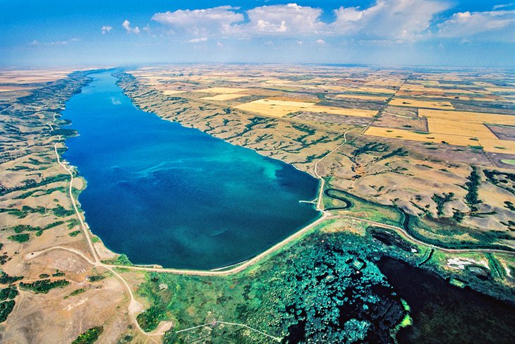 Aerial view of Buffalo Pound Provincial Park