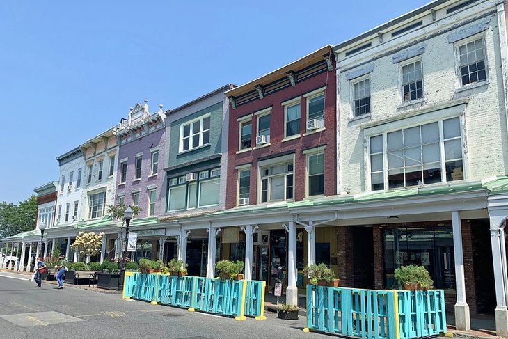 The picturesque shops lining Wall Street in uptown Kingston