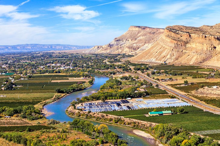 View of the Colorado River and Grand Junction