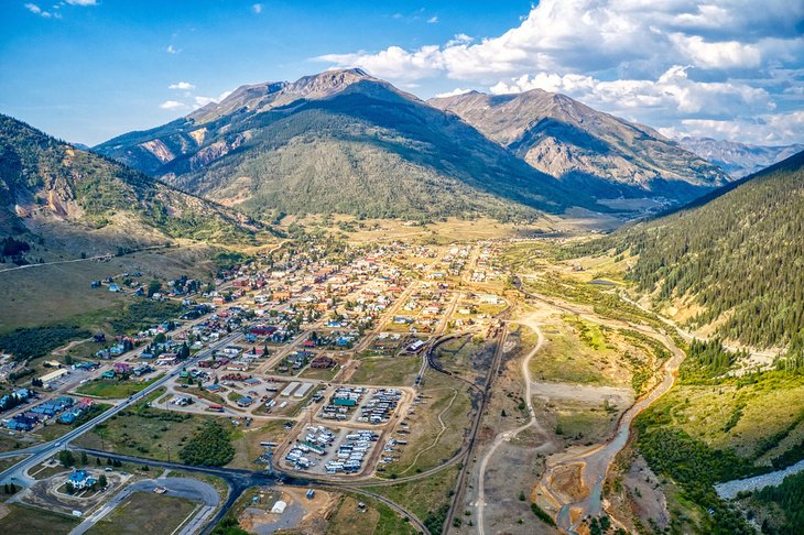 Aerial view of Silverton