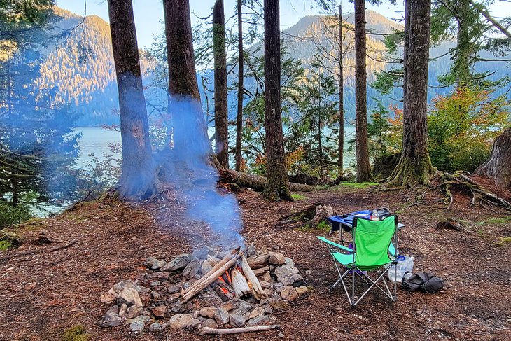 Primitive camping near Baker Lake