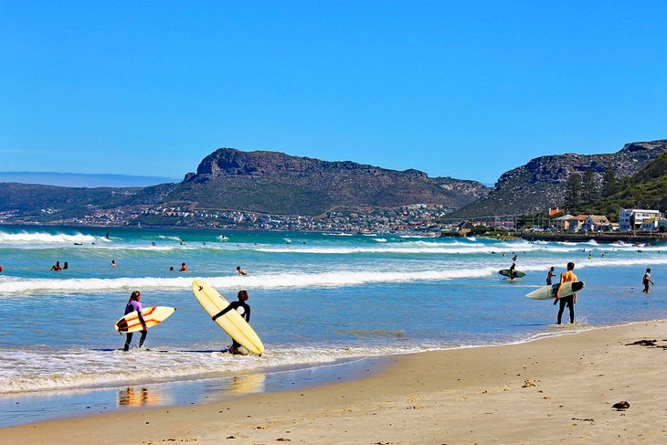 Surfers at Muizenberg