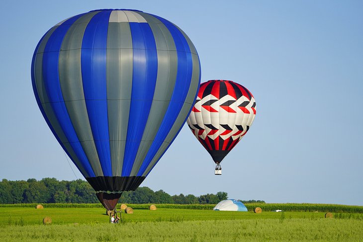 Hot air balloons in Wisconsin