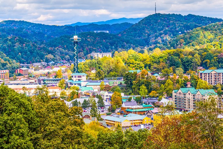 Gatlinburg, Tennessee in the Smoky Mountains