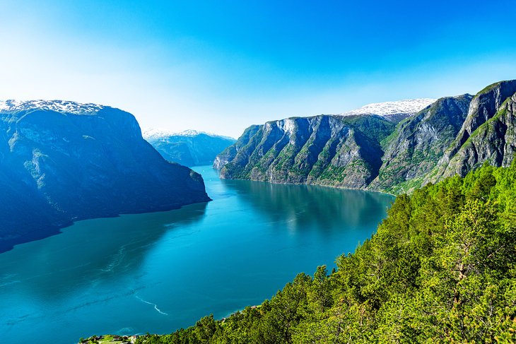 Sognefjord in Norway during the summer