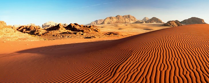 Sand dunes at Wadi Rum
