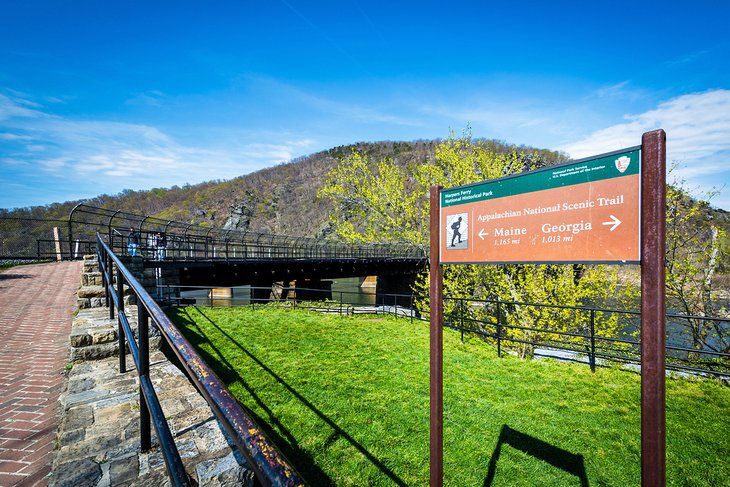 Appalachian Trail sign in Harpers Ferry, West Virginia