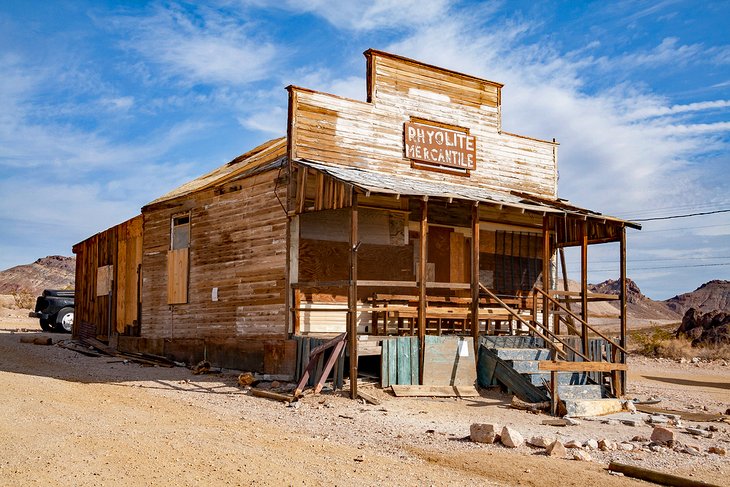 Building in the ghost town Rhyolite, Nevada