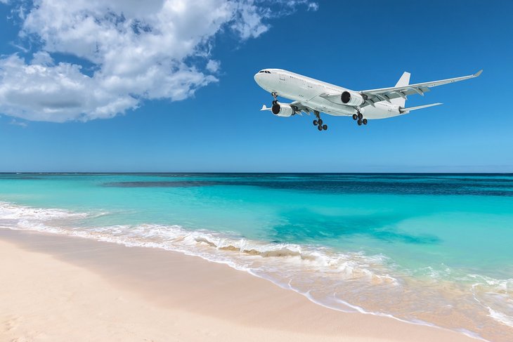 Jet over Maho Beach, St. Maarten