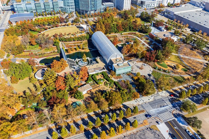 Aerial view of the Myriad Botanical Gardens