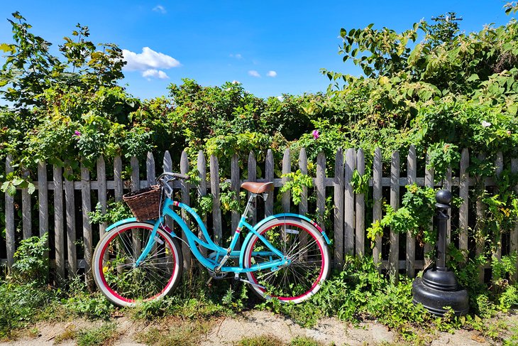 Colorful bike on Peaks Island