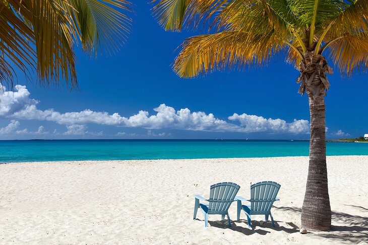 Idyllic beach scene in Anguilla