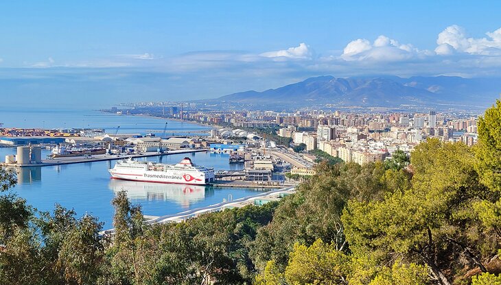 View over Malaga from Castillo de Gibralfaro