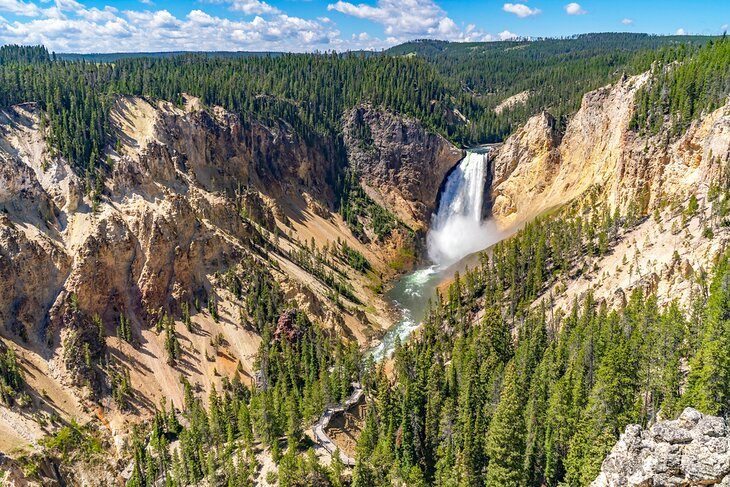 Lower Falls in the Grand Canyon of the Yellowstone National Park