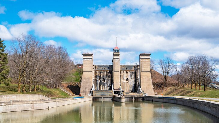 World's highest hoist at Peterborough on the Trent-Severn Canal