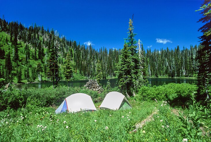 Backcountry camping in Montana