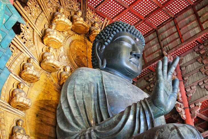 Statue of the Great Buddha (Daibutsu) in Tōdai-ji Temple, Nara, Japan