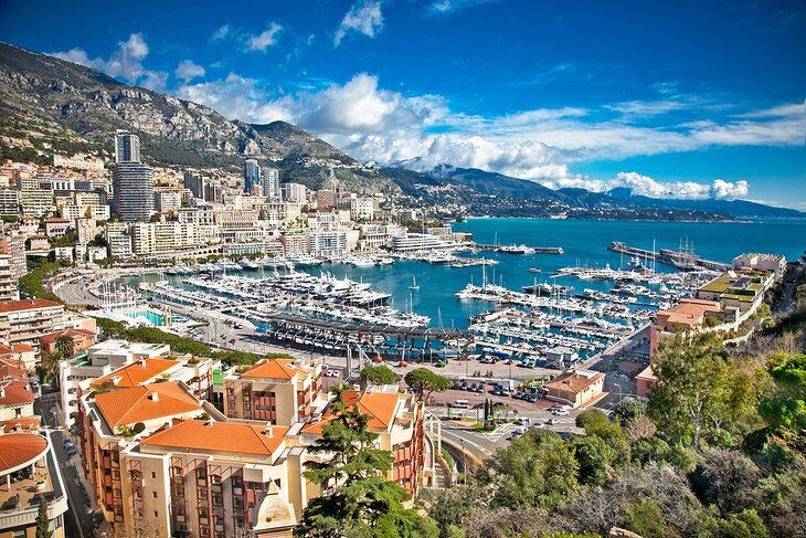 View over Monte Carlo harbour in Monaco
