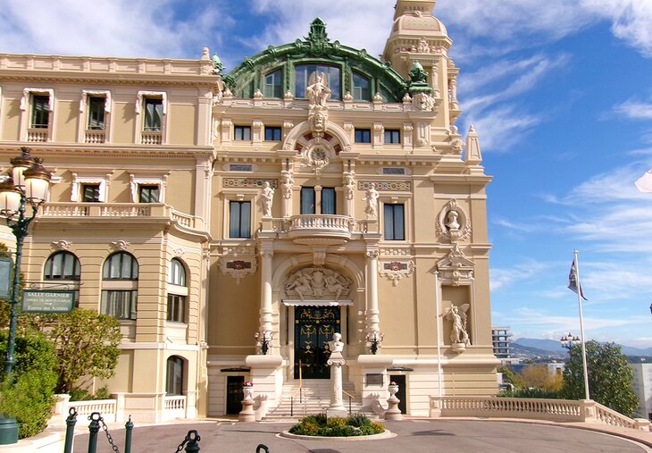 Side view of the Monte-Carlo Opera House facade