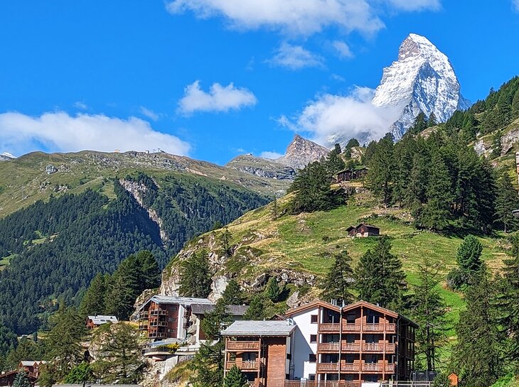 Matterhorn and mountain scenery in Switzerland