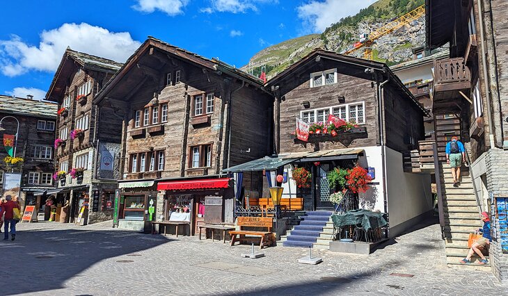 Buildings in the village of Zermatt