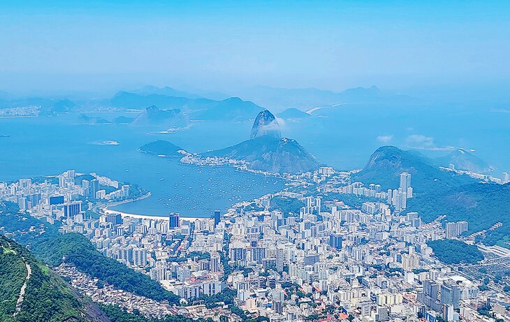 View over Rio de Janeiro and Sugar Loaf from Christ the Redeemer