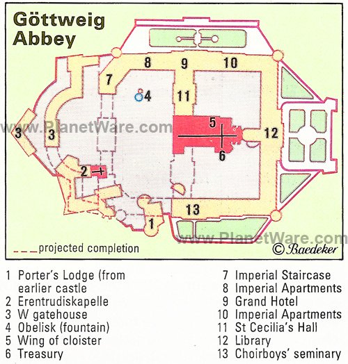 Göttweig Abbey - Floor plan map