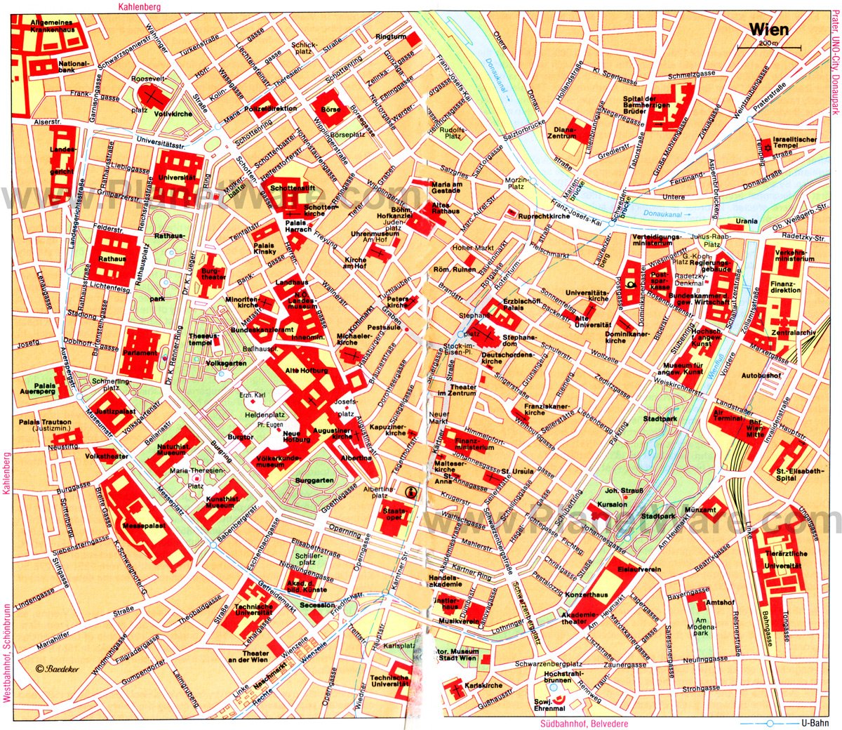 Vienna Map - Tourist Attractions