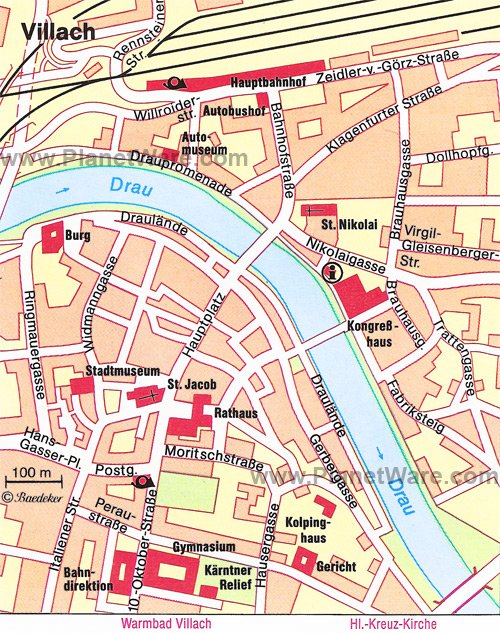 Villach Map - Tourist Attractions