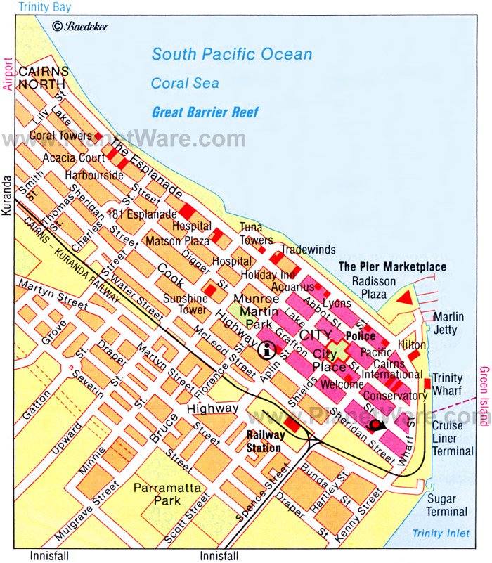 Cairns Map - Tourist Attractions