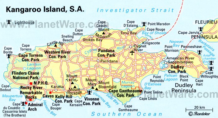 Kangaroo Island Map 