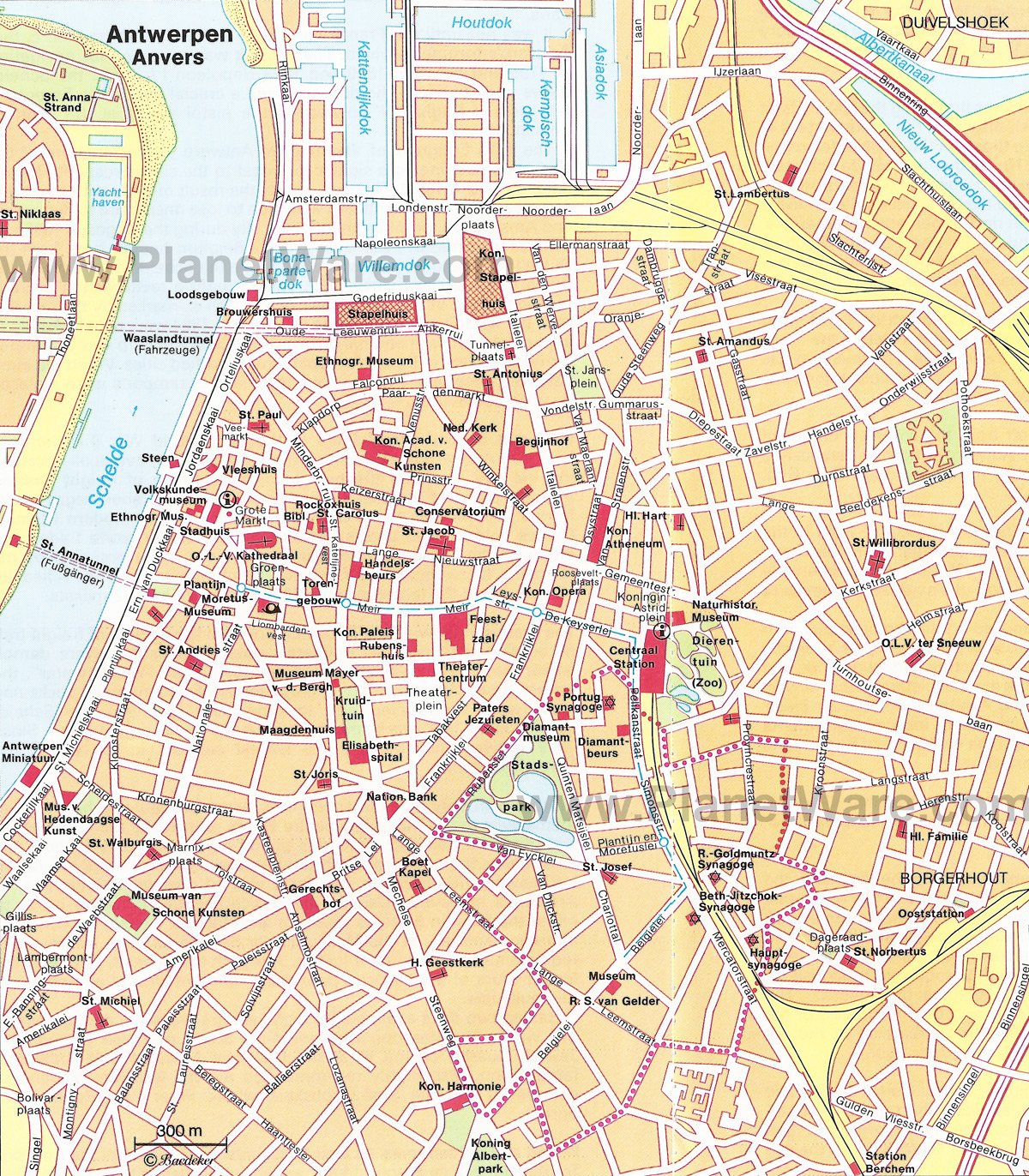 Antwerp Map - Tourist Attractions