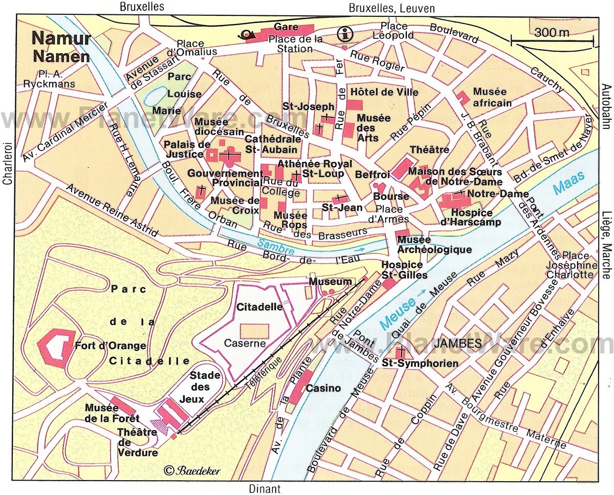 Namur Map - Tourist Attractions