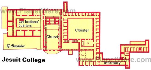 Collège des Jésuites - Carte du plan d'étage