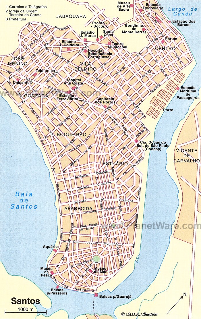 Port Of Santos Brazil Map