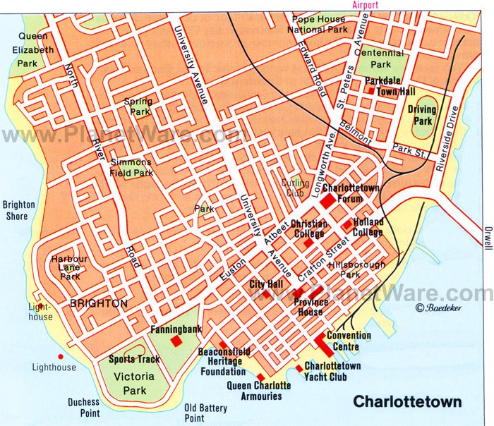 Charlottetown Map - Tourist Attractions