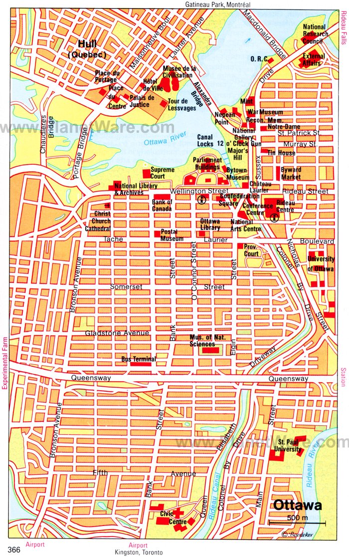 Ottawa Map - Tourist Attractions