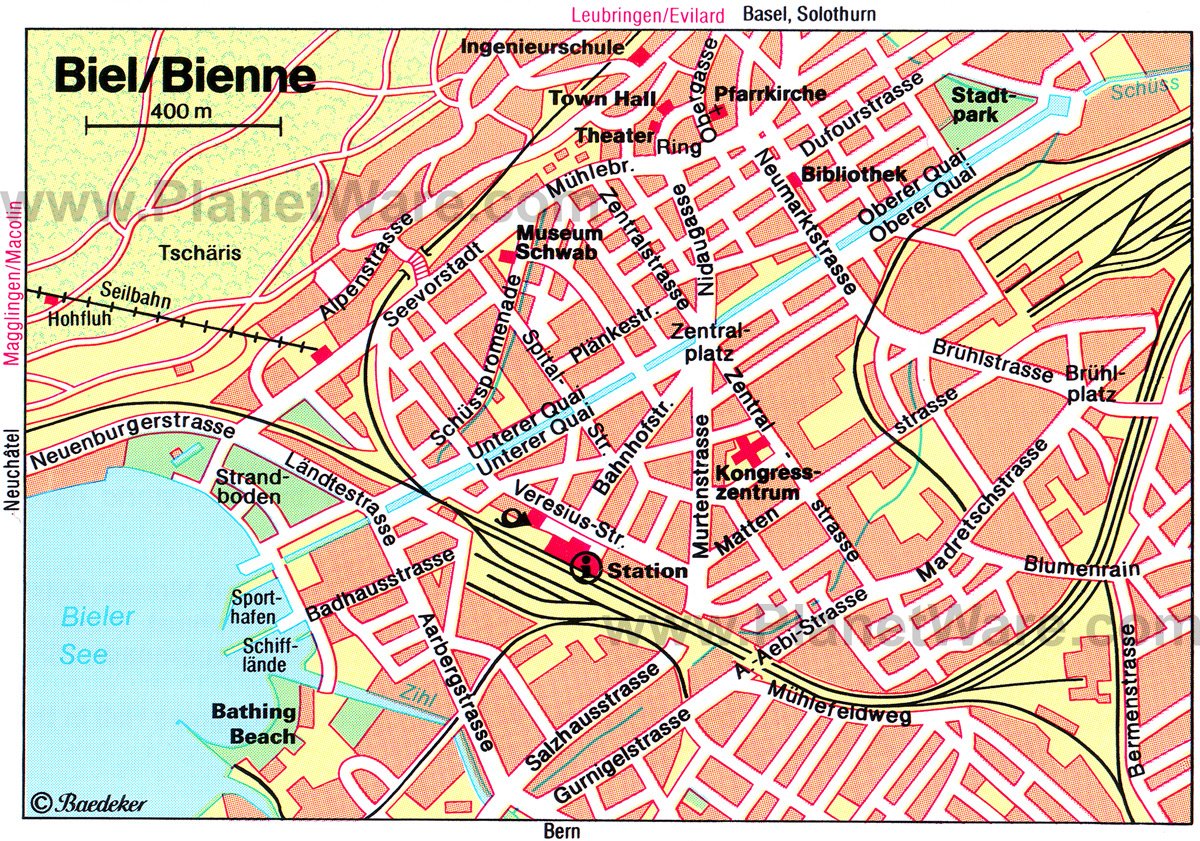 Biel Map - Tourist Attractions