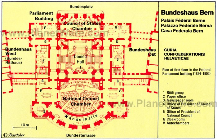 Palais fédéral de Berne - Plan d'étage