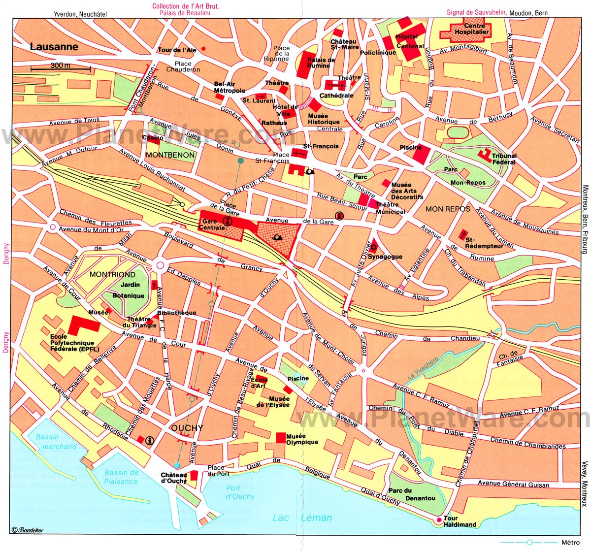 Lausanne Map - Tourist Attractions