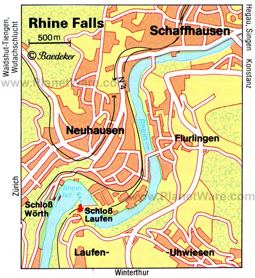 Rhine Falls - Layout map