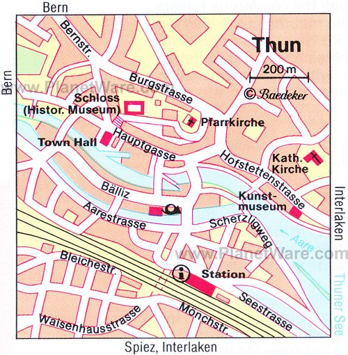 Thun Map - Tourist Attractions