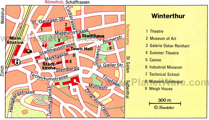 Winterthur Map - Tourist Attractions